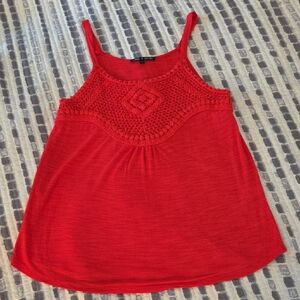 Cable & Gauge Coral Crochet Tank Top